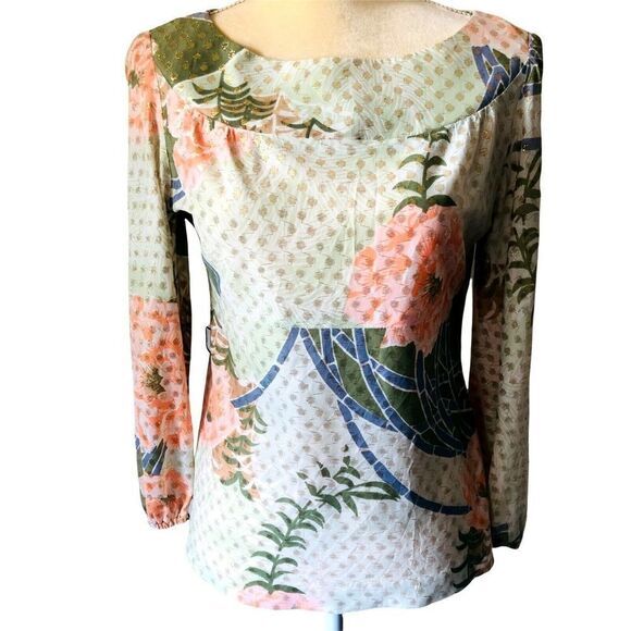 Vintage Blouse by Alice of California Made in Union ILGWU US Sz 10 Very pretty! - Picture 2 of 11